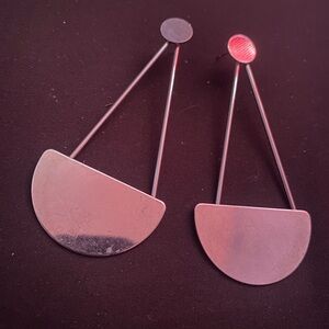 Geometric Silver Earrings